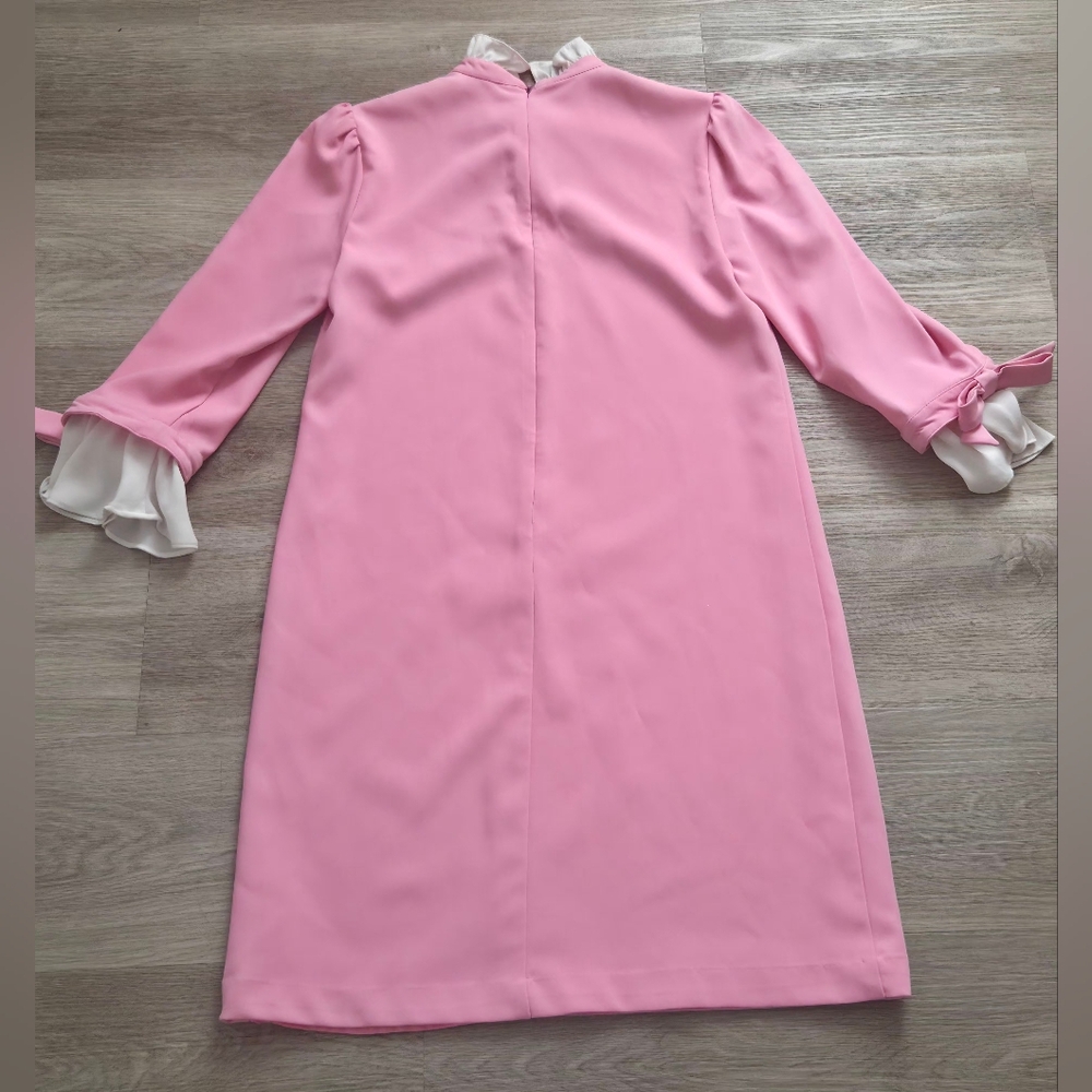 CeCe Pink Asymmetrical Dress with Ruffle Accents - Picture 4 of 8